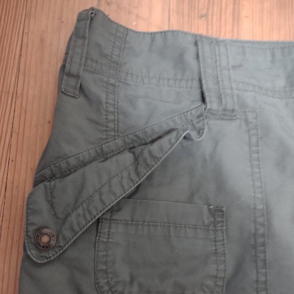 Drab Olive Green Cropped Ankle-Length Pants - Picture 4 of 6